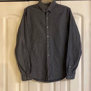 Mens Express size small long sleeve button down shirt
